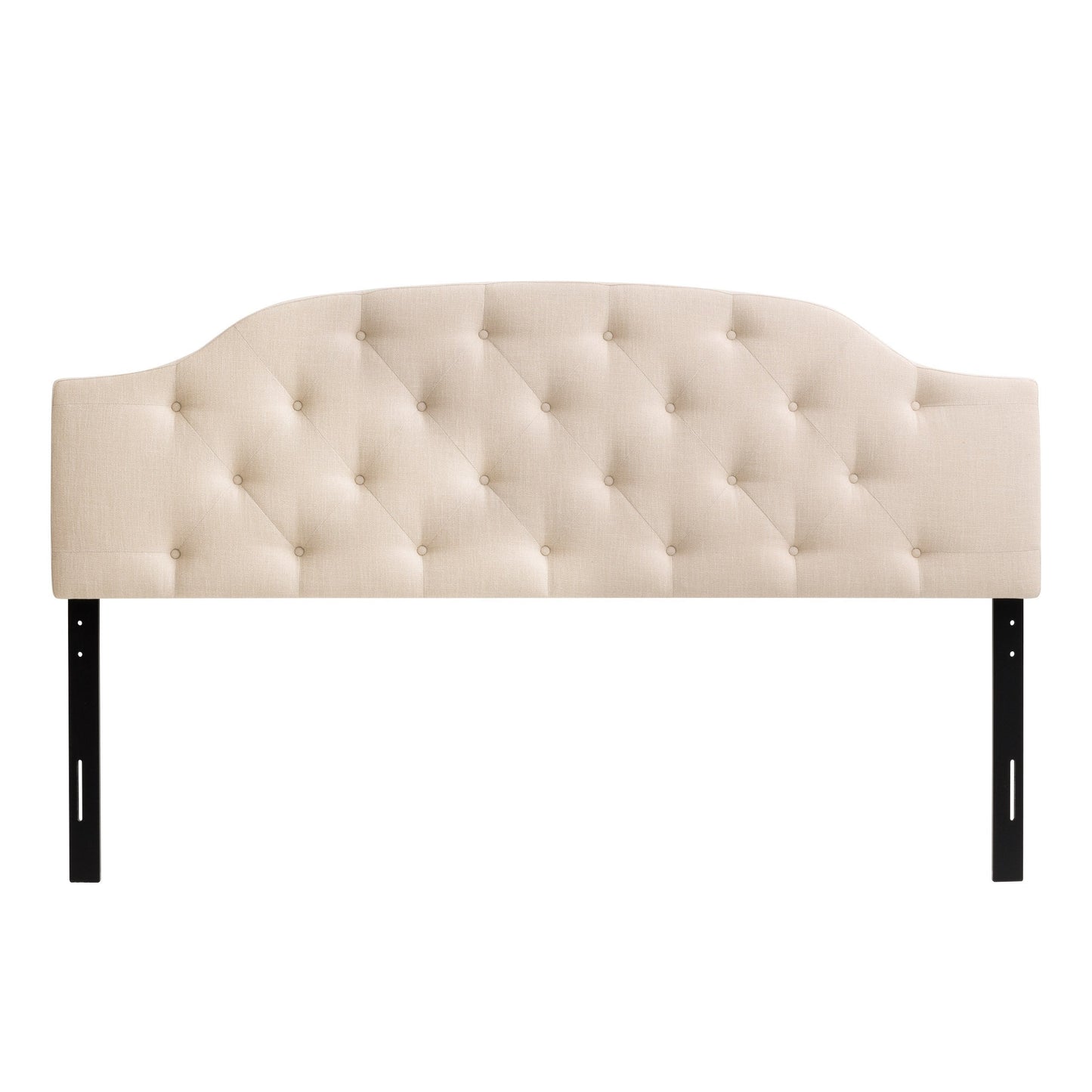 cream Diamond Tufted Headboard, King Calera Collection product image by CorLiving#color_cream