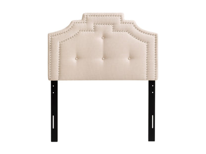 cream Padded Headboard, Twin / Single Aspen Collection product image by CorLiving#color_cream
