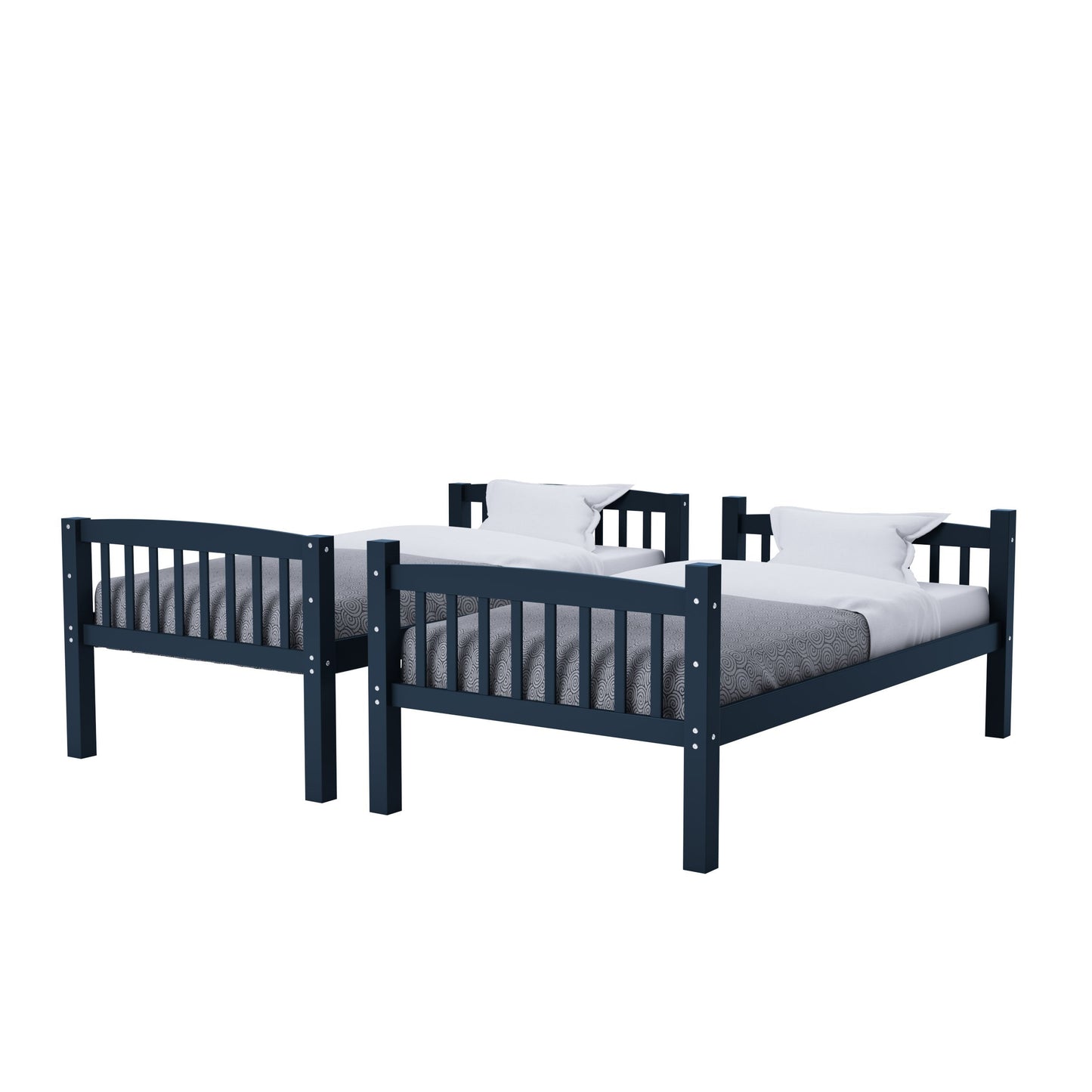 navy blue Wooden Bunk Bed Dakota Collection product image by CorLiving#color_navy-blue