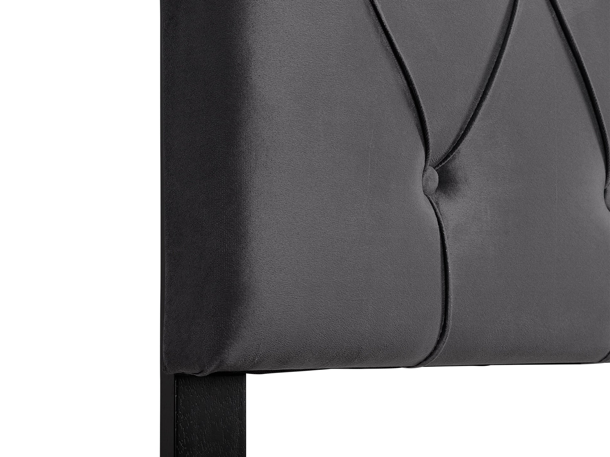 dark grey Velvet Headboard, Queen Catalina Collection detail image by CorLiving#color_dark-grey