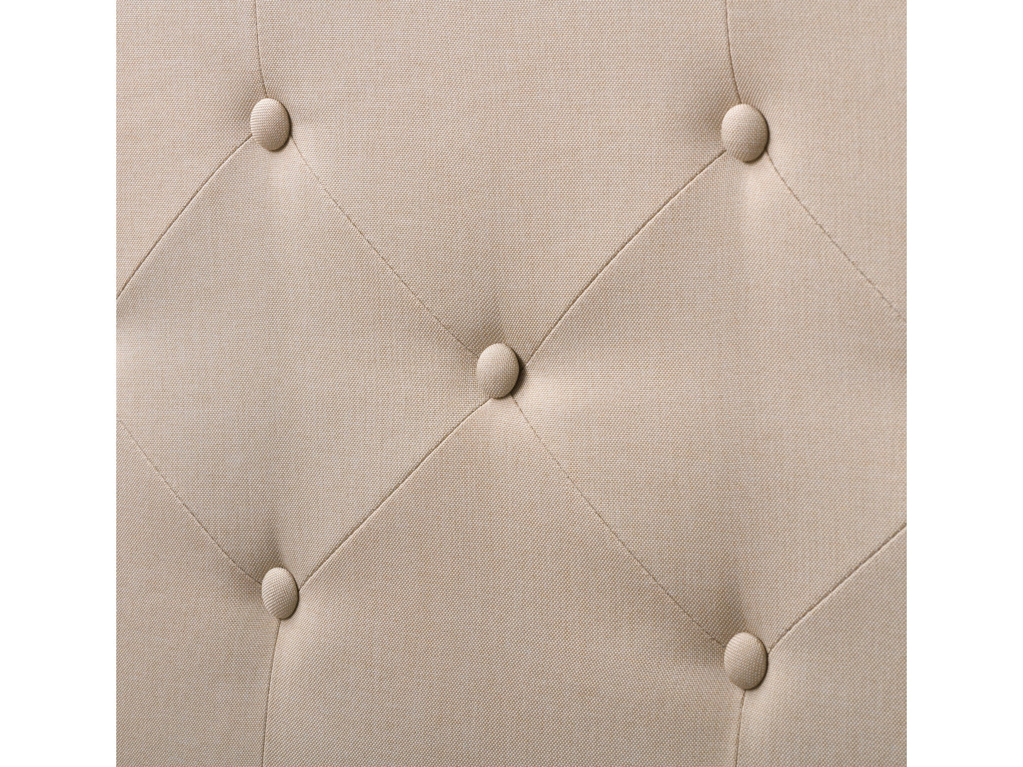 cream Button Tufted Queen Bed Nova Ridge Collection detail image by CorLiving#color_nova-ridge-cream