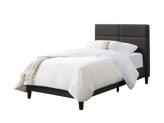 dark grey Upholstered Twin / Single Bed Bellevue Collection product image by CorLiving#color_bellevue-dark-grey