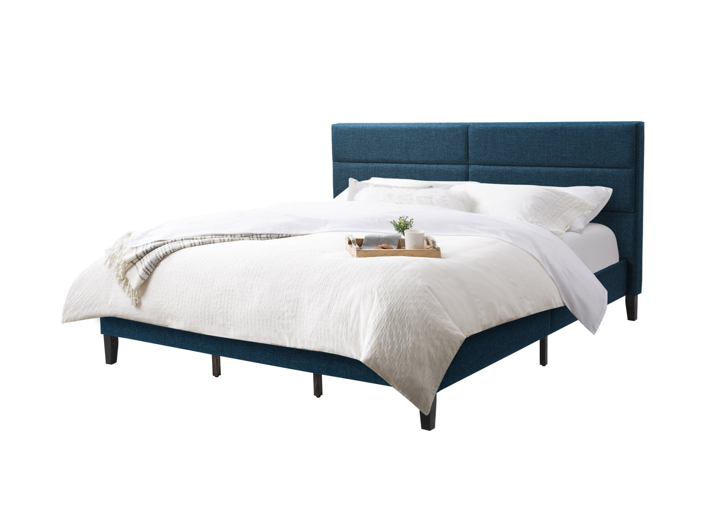 ocean blue Upholstered King Bed Bellevue Collection product image by CorLiving#color_bellevue-ocean-blue