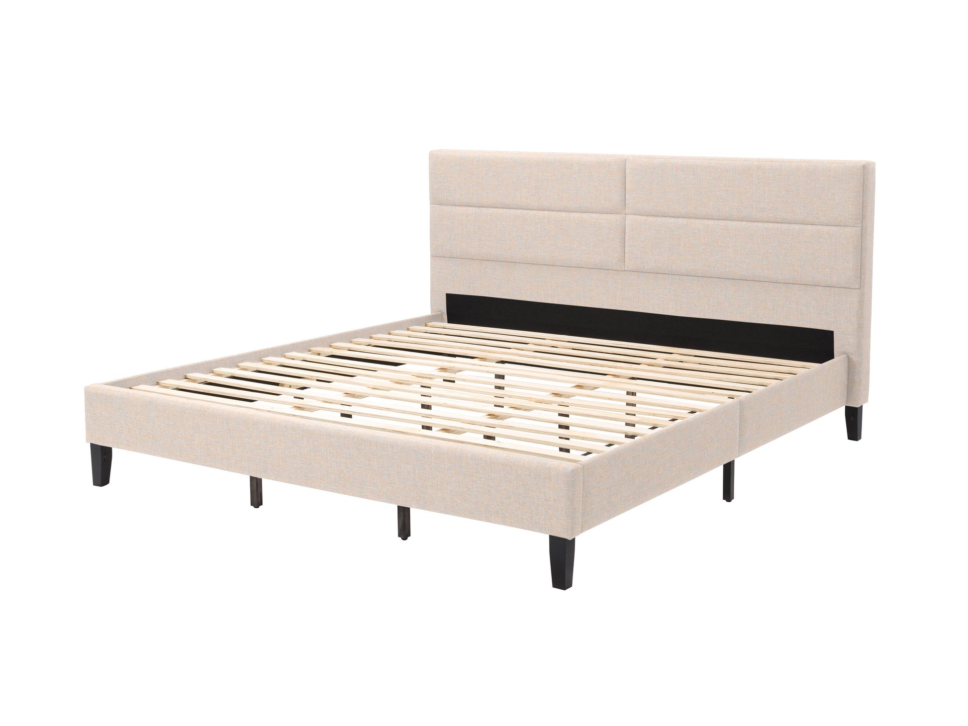 cream Upholstered King Bed Bellevue Collection product image by CorLiving#color_bellevue-cream