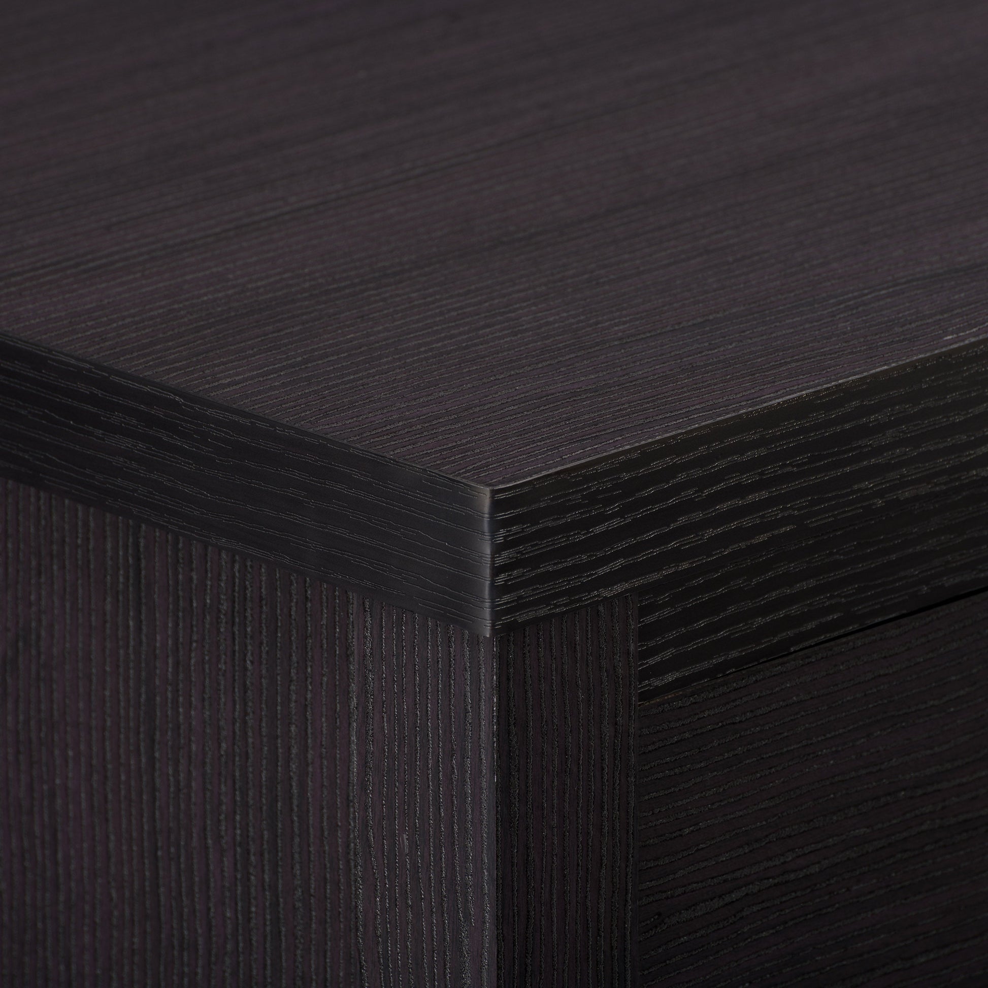 black 2 Drawer Night Stand Boston Collection detail image by CorLiving#color_black