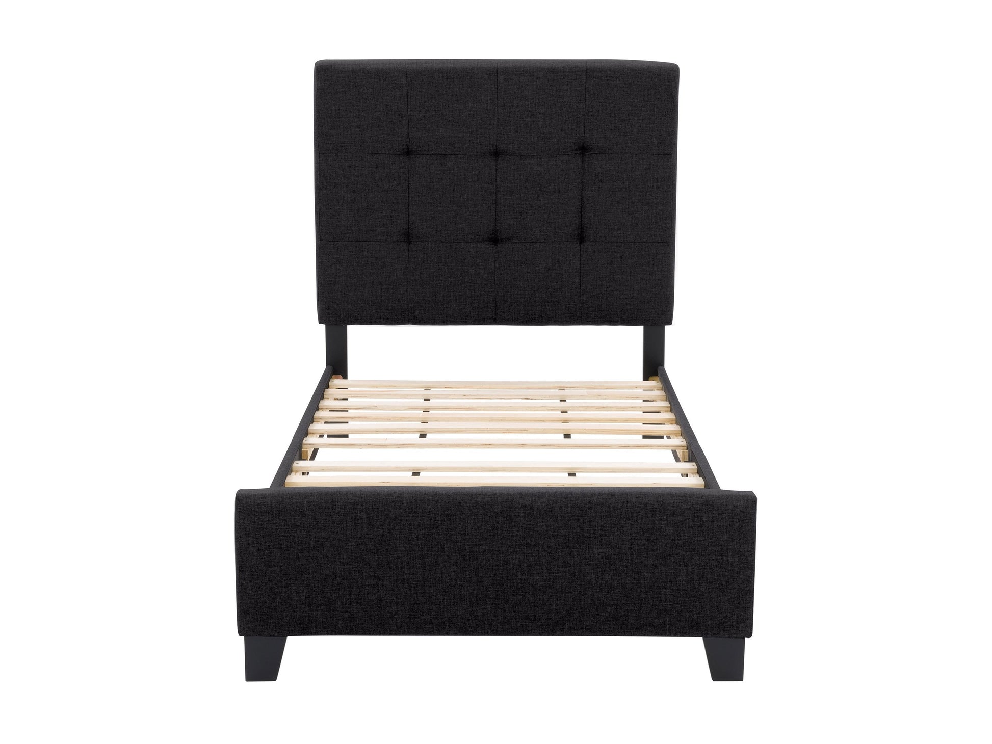 black Twin / Single Panel Bed Ellery Collection product image by CorLiving#color_ellery-black