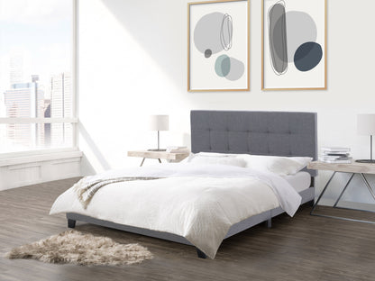 grey Double / Full Panel Bed Ellery Collection lifestyle scene by CorLiving#color_ellery-grey