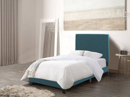 Blue Contemporary Twin / Single Bed Juniper Collection lifestyle scene by CorLiving#color_juniper-blue