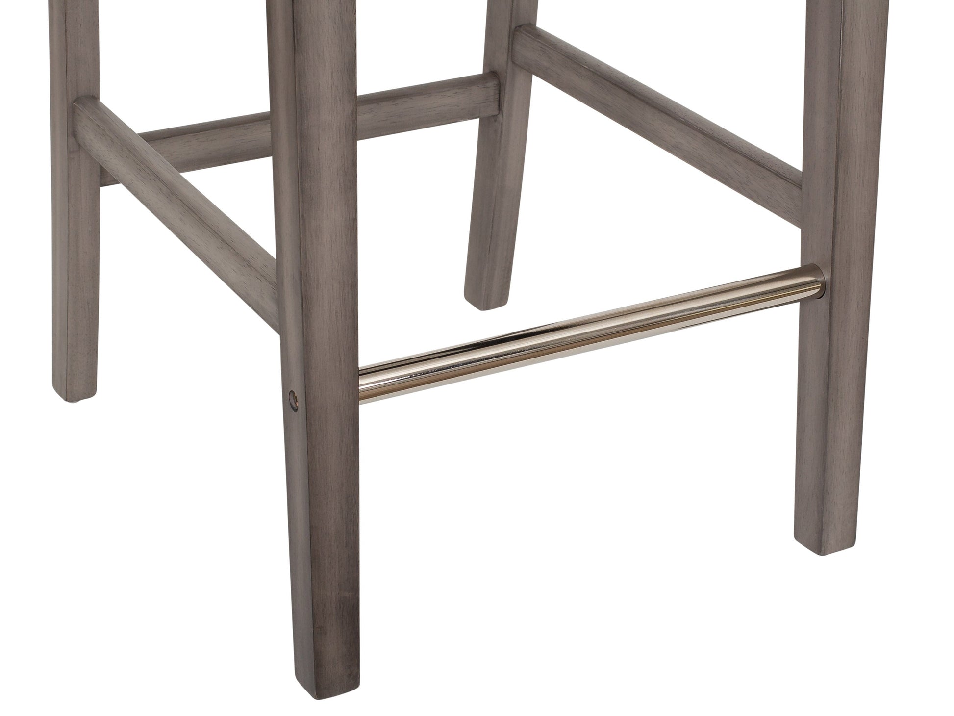 silver grey Wood Bar Stool Bar Height Leila Collection detail image by CorLiving#color_silver-grey