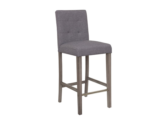 silver grey Wood Bar Stool Bar Height Leila Collection product image by CorLiving#color_silver-grey