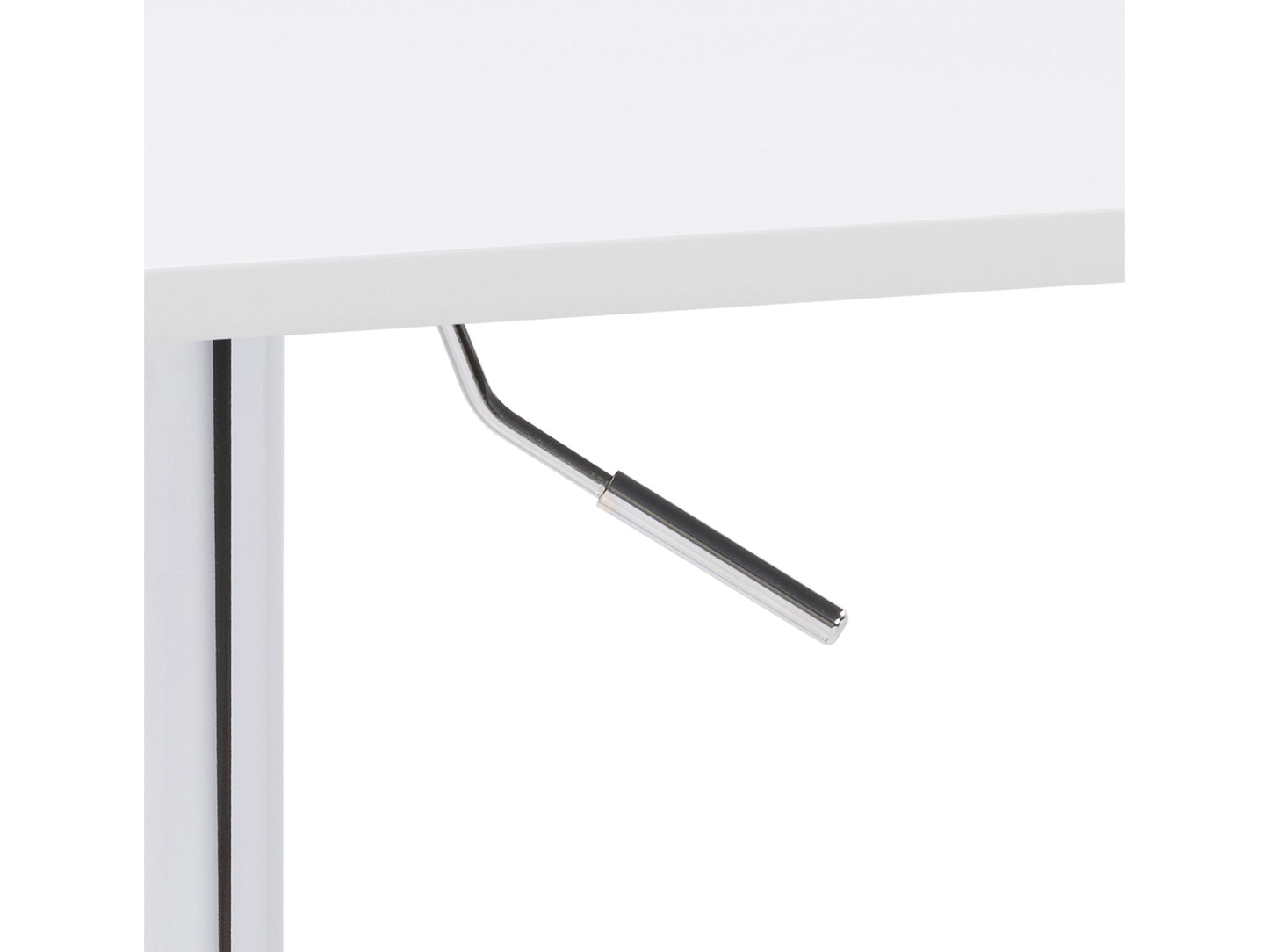 white Adjustable Height Bar Table, Square Maya Collection detail image by CorLiving#color_white