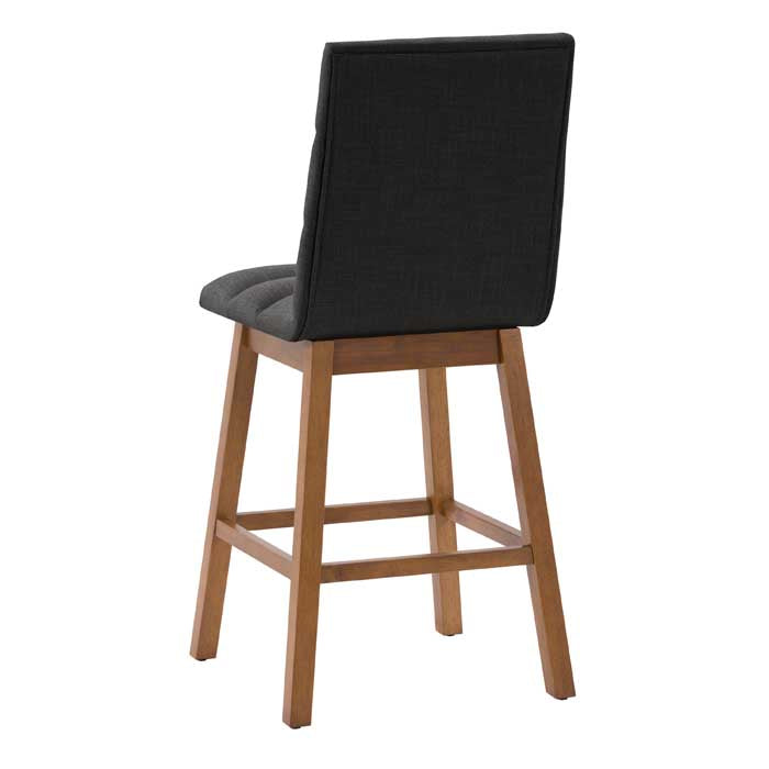 dark grey and brown Wood Bar Stools Set of 2 Lilibet Collection product image by CorLiving#color_dpt-dark-grey