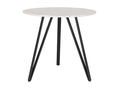 white marble Small Round Dining Table Ezra Collection product image by CorLiving#color_white-marble