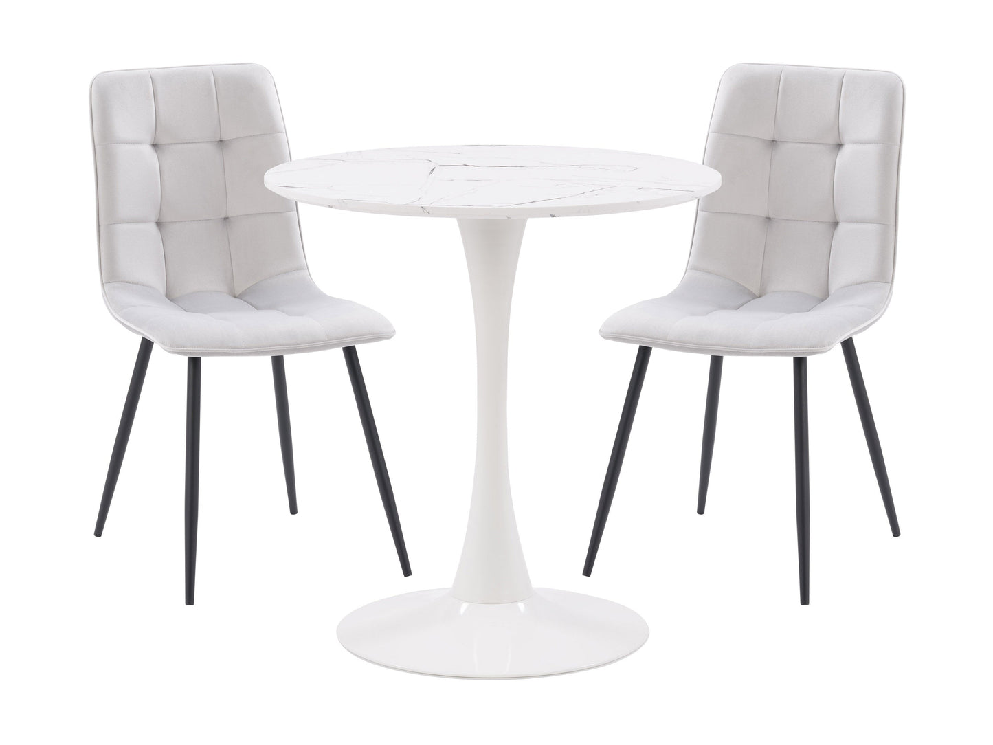 grey 3 Piece Bistro Dining Set Ivo Collection product image by CorLiving#color_ivo-light-grey