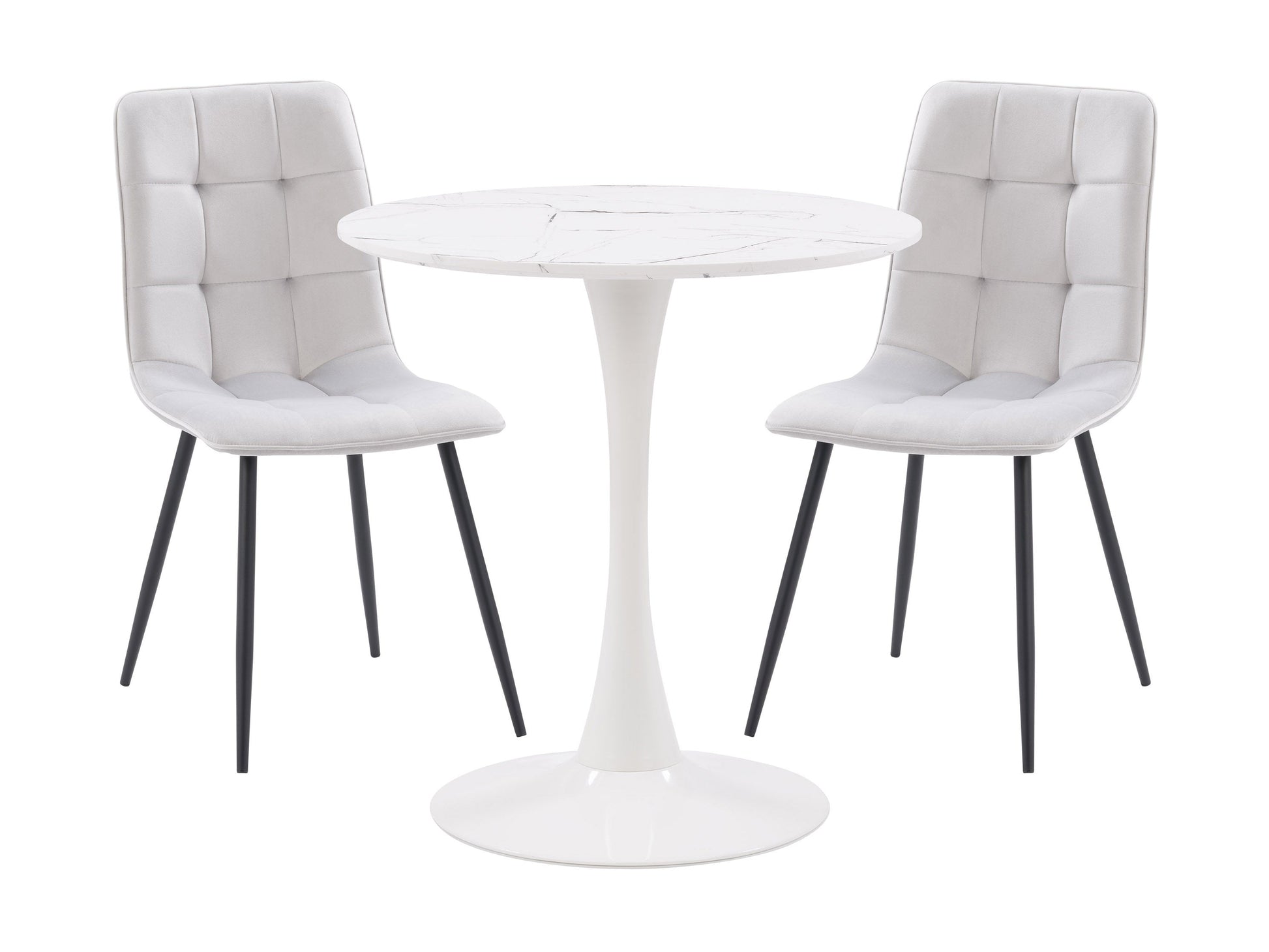 grey 3 Piece Bistro Dining Set Ivo Collection product image by CorLiving#color_ivo-light-grey