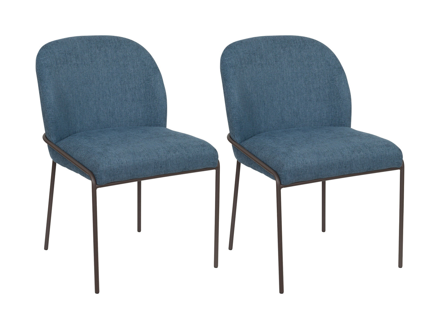 blue High Back Upholstered Dining Chairs, Set of 2 Blakeley Collection product image by CorLiving#color_blue