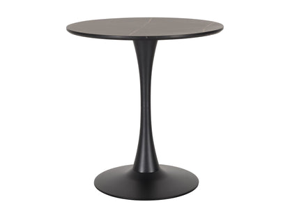 black marble Round Bistro Table 28" Ivo Collection product image by CorLiving#color_ivo-black-marble