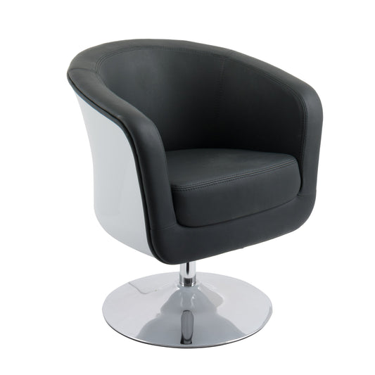 black Swivel Barrel Chair CorLiving Collection product image by CorLiving#color_black