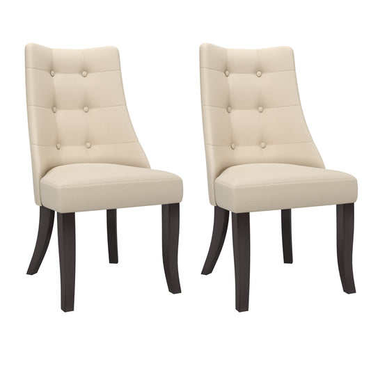 off white Accent Chairs Set of 2 Evan Collection product image by CorLiving#color_off-white