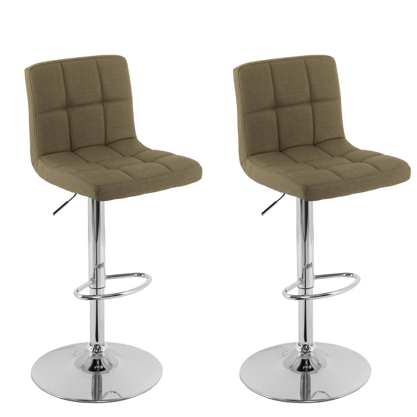 olive green Adjustable Height Bar Stools Set of 2 CorLiving Collection product image by CorLiving#color_olive-green