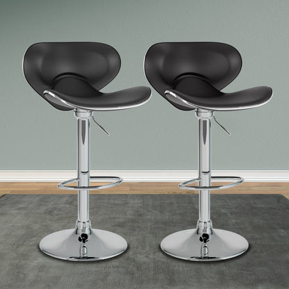 black Bar Stools with Backs Set of 2 Marcus Collection lifestyle scene by CorLiving#color_black