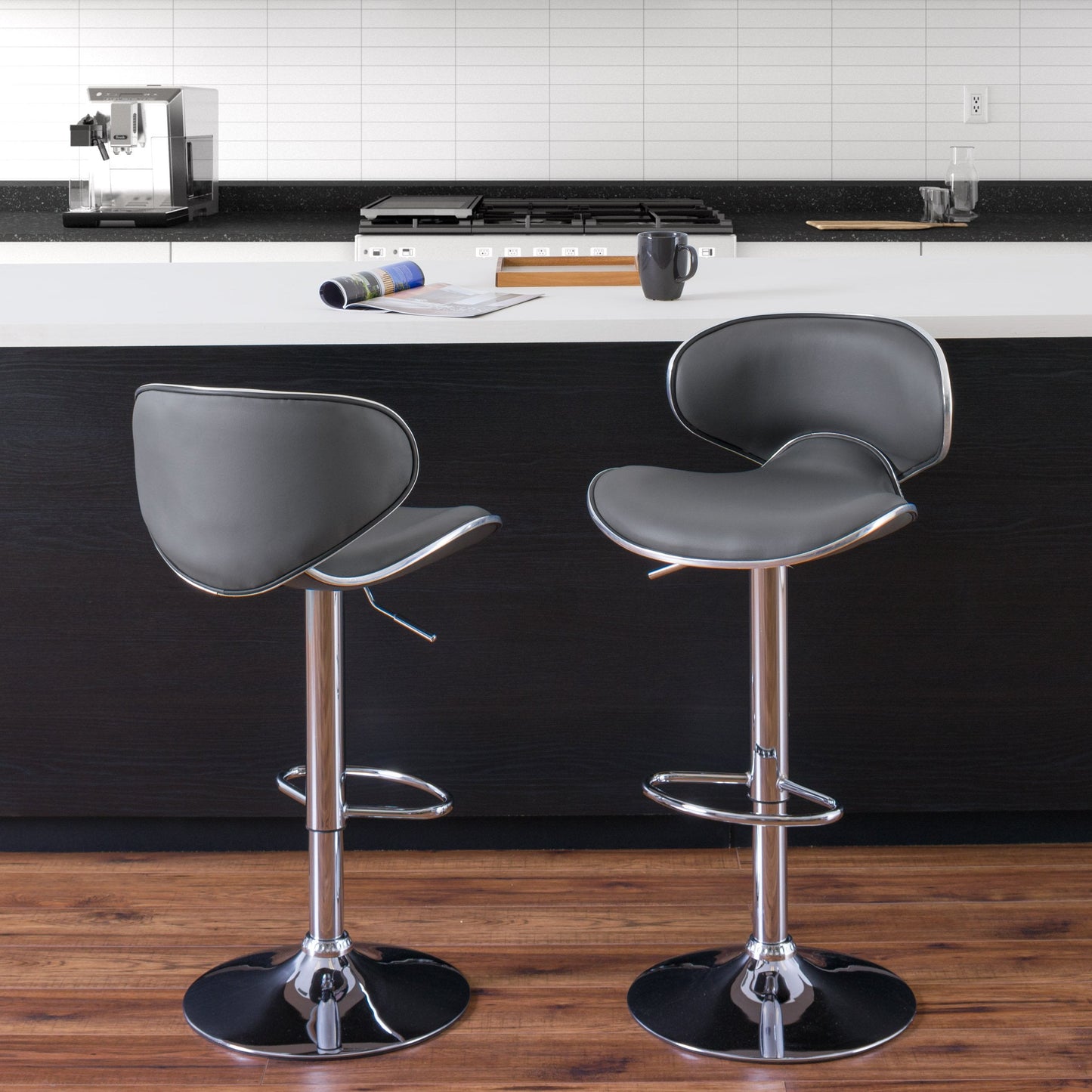 dark grey Dark Grey Bar Stools Set of 2 Marcus Collection lifestyle scene by CorLiving#color_dark-grey