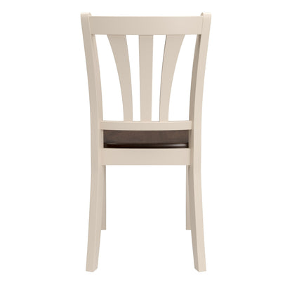 dark brown and cream High Back Dining Room Chairs, Set of 2 Dillon Collection product image by CorLiving#color_dillon-dark-brown-and-cream
