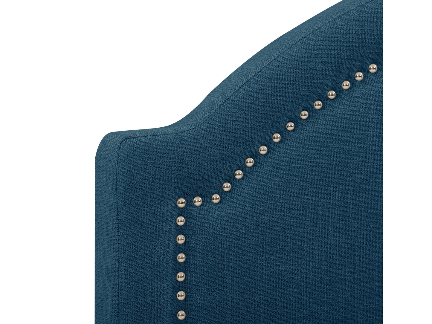 navy blue Upholstered Queen Bed Florence Collection detail image by CorLiving#color_navy-blue