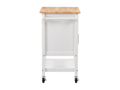 white Kitchen Cart on Wheels Callan Collection product image by CorLiving#color_white