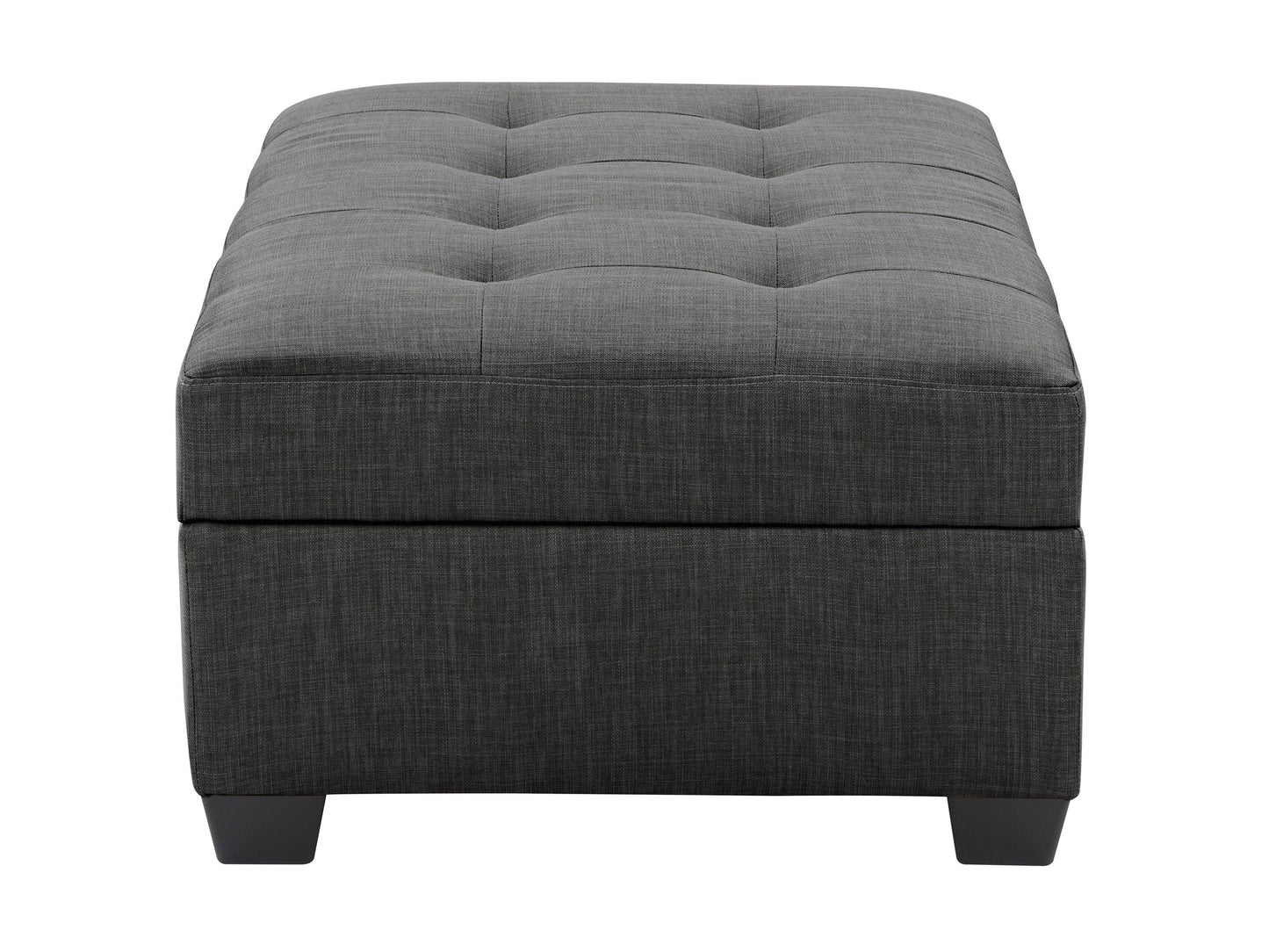 grey Tufted Storage Bench Antonio Collection product image by CorLiving#color_antonio-grey