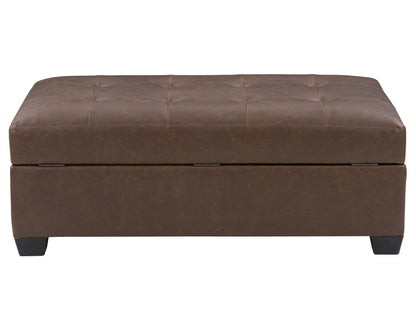 dark brown Tufted Ottoman with Storage Antonio Collection product image by CorLiving#color_antonio-dark-brown
