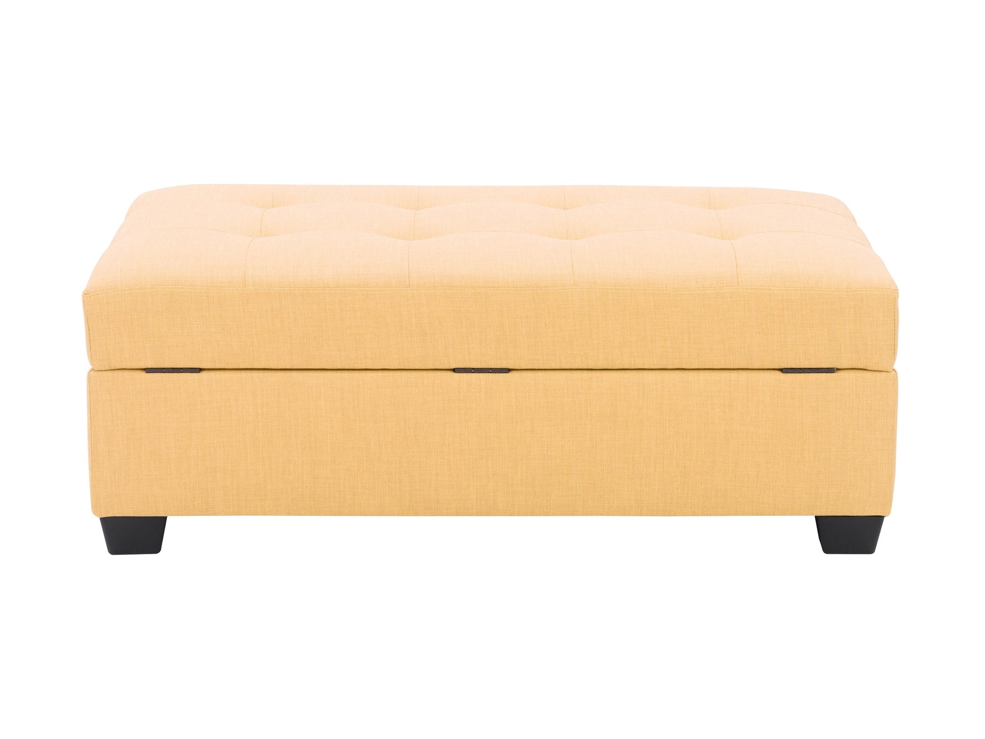 yellow Tufted Storage Bench Antonio Collection product image by CorLiving#color_antonio-yellow