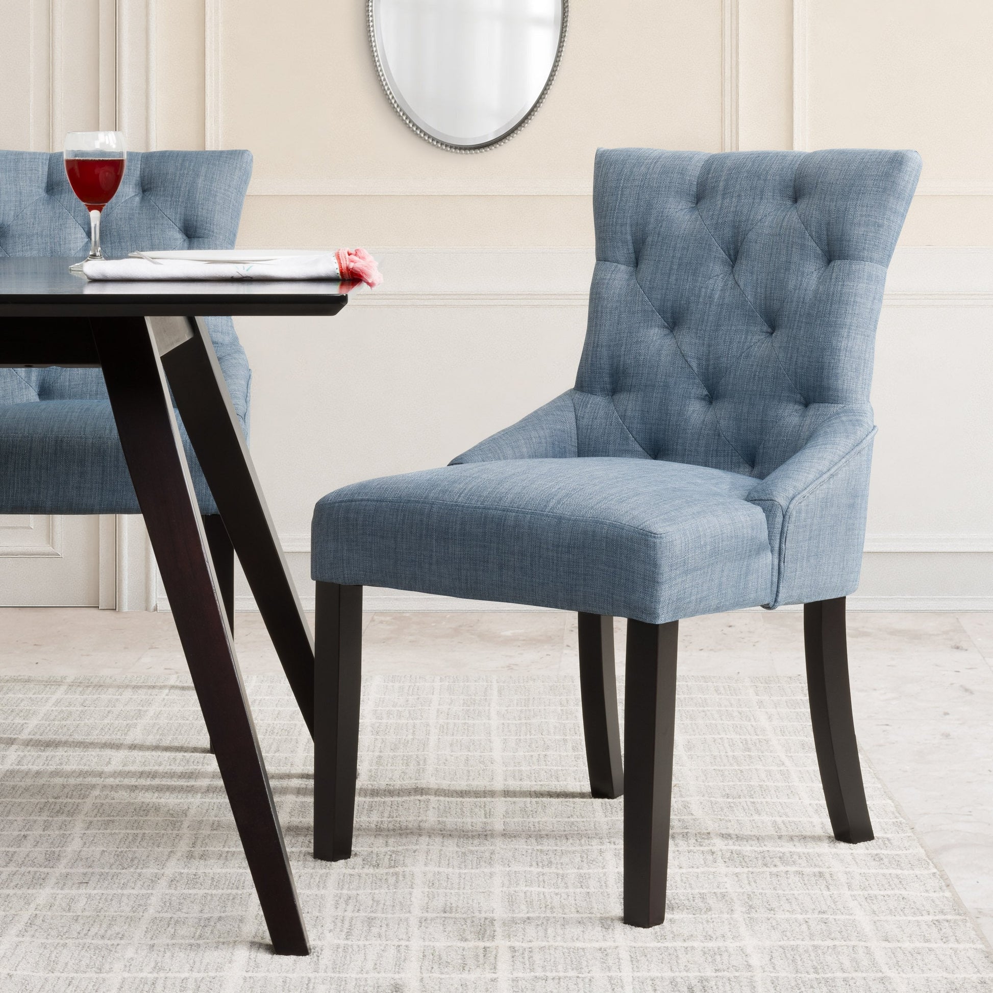 blue grey Accent Chairs Set of 2 Antonio Collection lifestyle scene by CorLiving#color_blue-grey