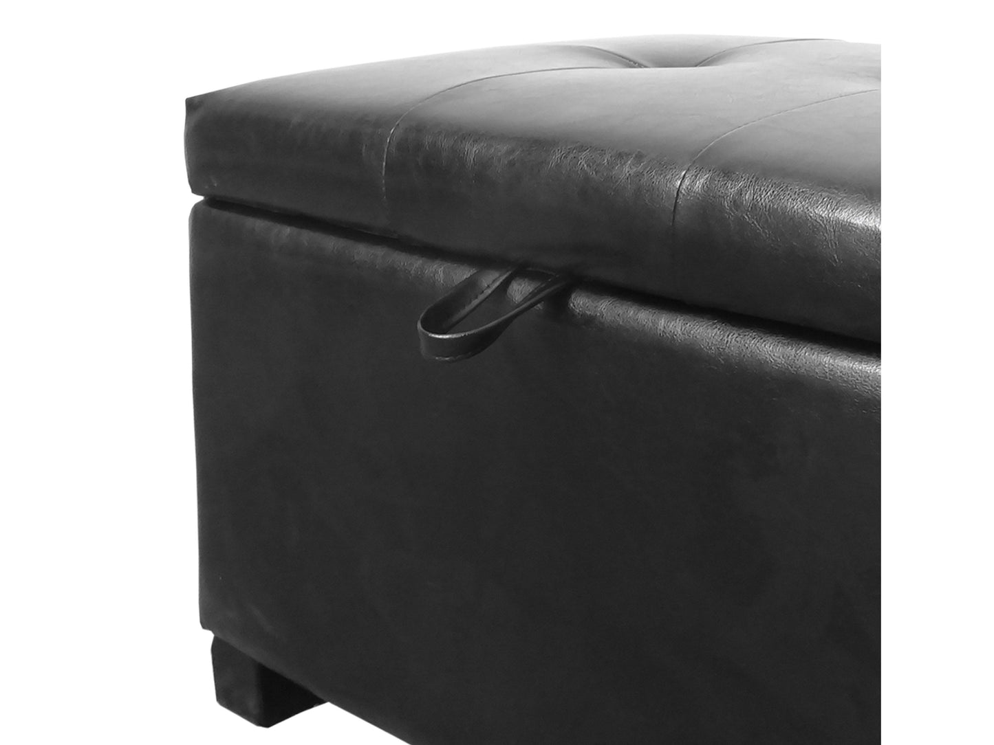 Black Ottoman Antonio Collection detail image by CorLiving#color_antonio-black