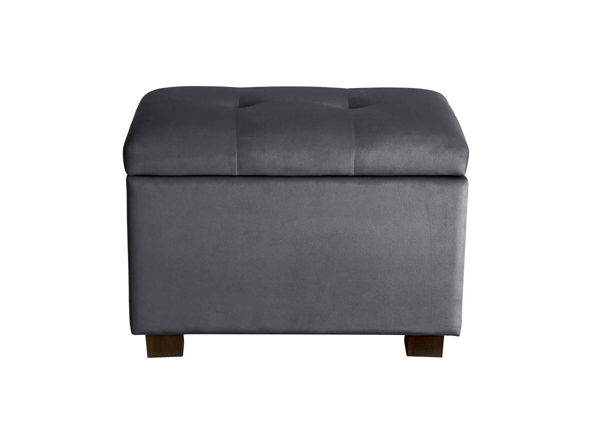grey Velvet Ottoman with Storage Asha Collection product image by CorLiving#color_asha-grey
