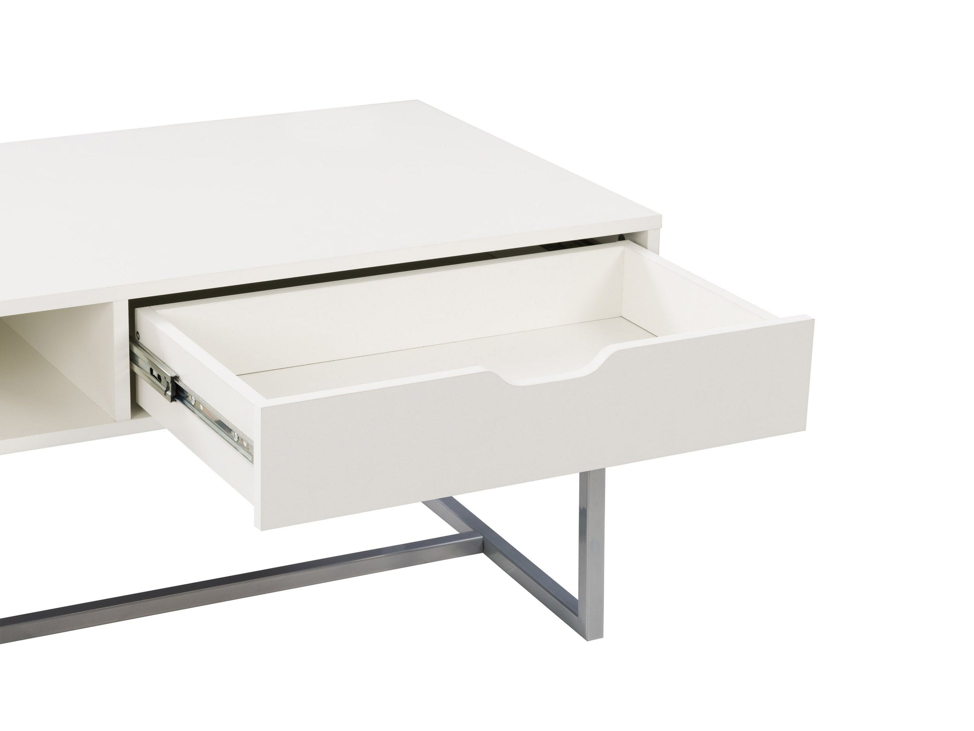 white Modern Rectangular Coffee Table Marley Collection detail image by CorLiving#color_white