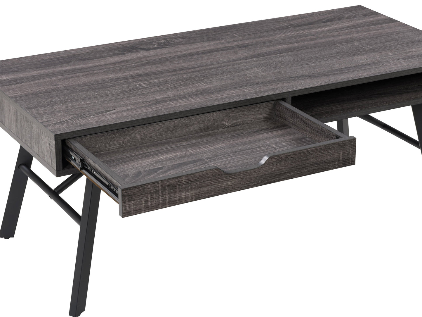 grey Rustic Wood Coffee Table Auston Collection detail image by CorLiving#color_grey