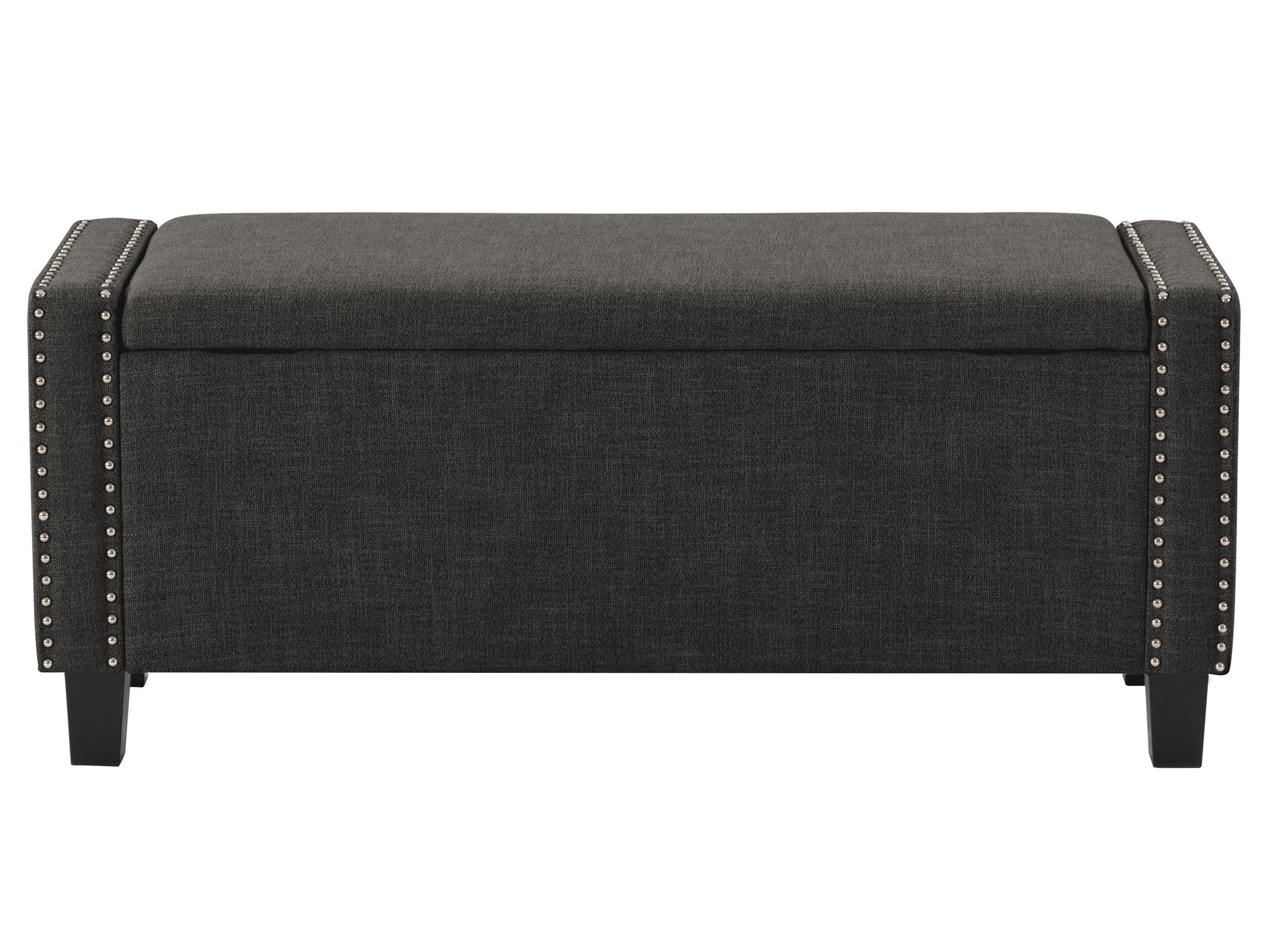 dark grey End of Bed Storage Bench Luna Collection product image by CorLiving#color_luna-dark-grey