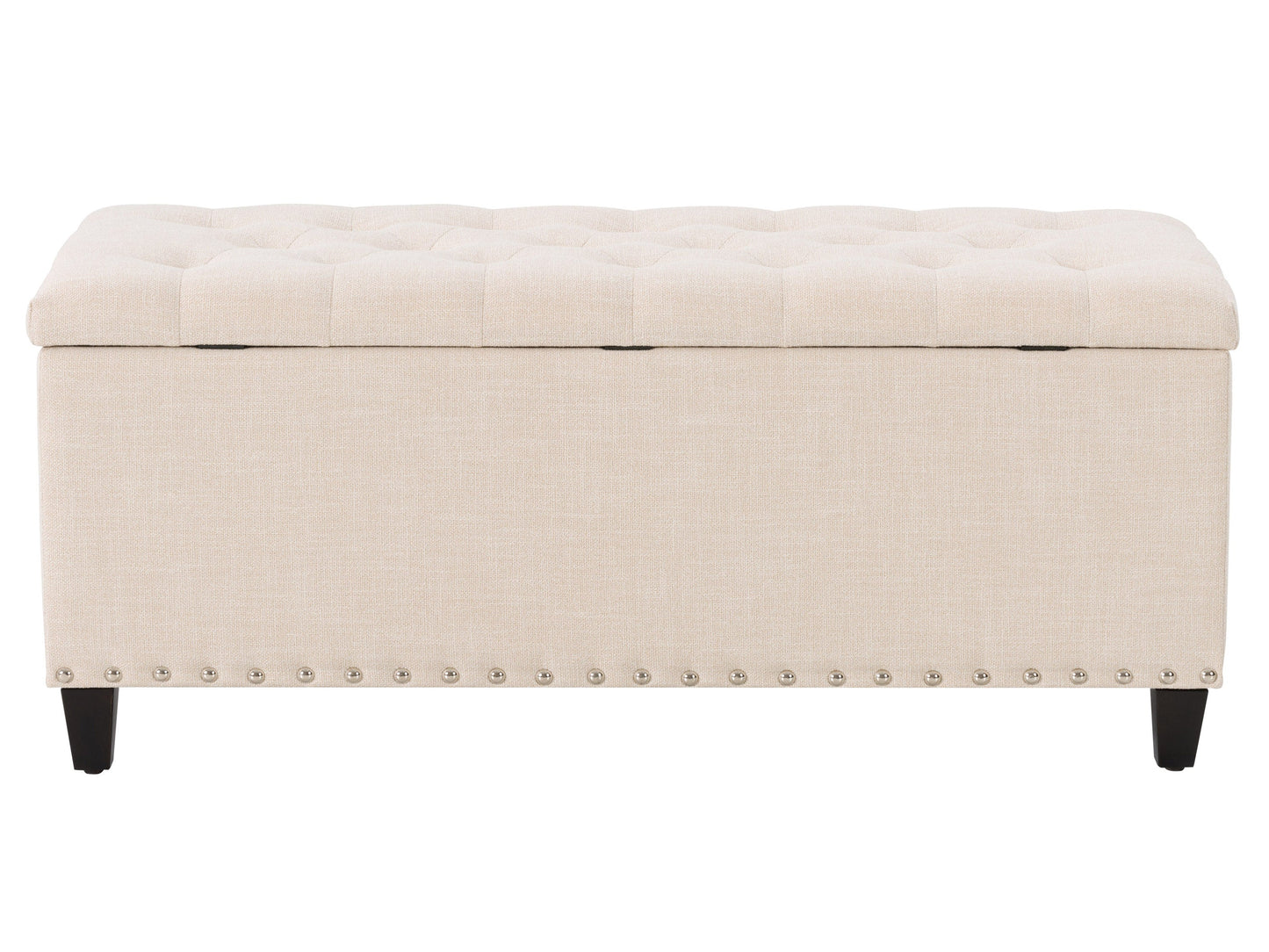 beige End of Bed Storage Bench Leilani Collection product image by CorLiving#color_leilani-beige