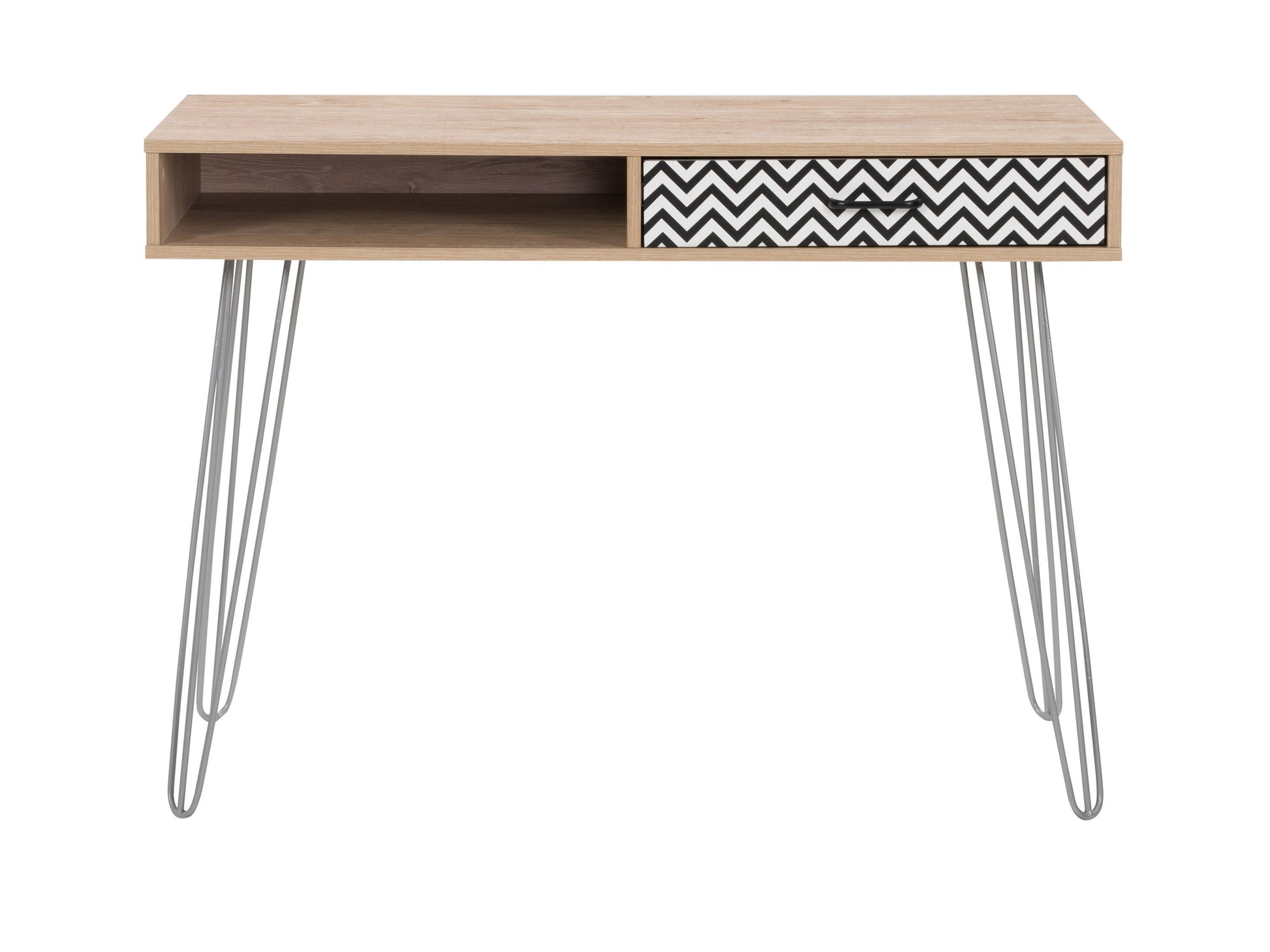 chevron pattern distressed light khaki Small Desk with Drawer Ellison Collection product image by CorLiving#color_chevron-pattern-distressed-light-khaki