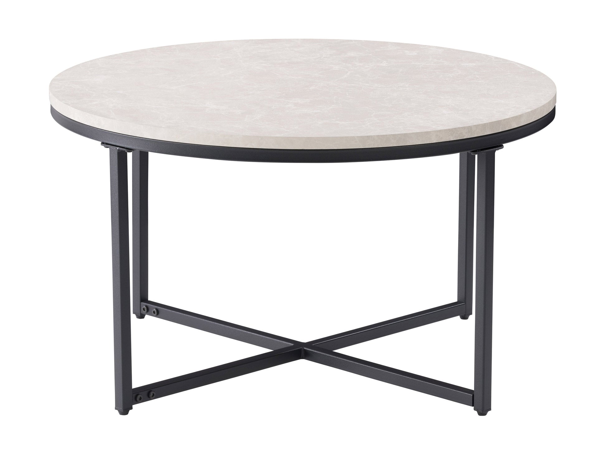 grey marble Wood Round Coffee Table Aria Collection product image by CorLiving#color_grey-marble