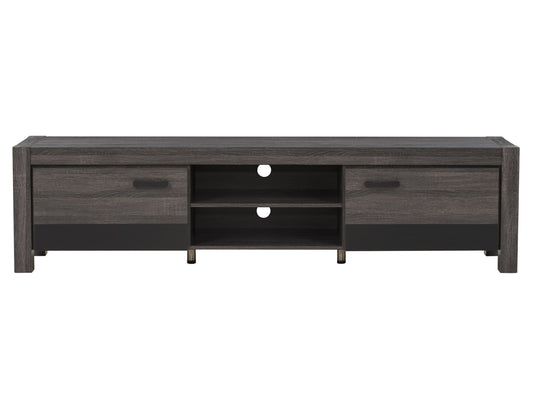 distressed carbon grey black duotone Modern TV Stand with Doors for TVs up to 95" Joliet Collection product image by CorLiving#color_distressed-carbon-grey-black-duotone