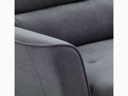 dark grey 2 Seater Loveseat and Chair Set, 2 piece Caroline collection detail image by CorLiving#color_dark-grey