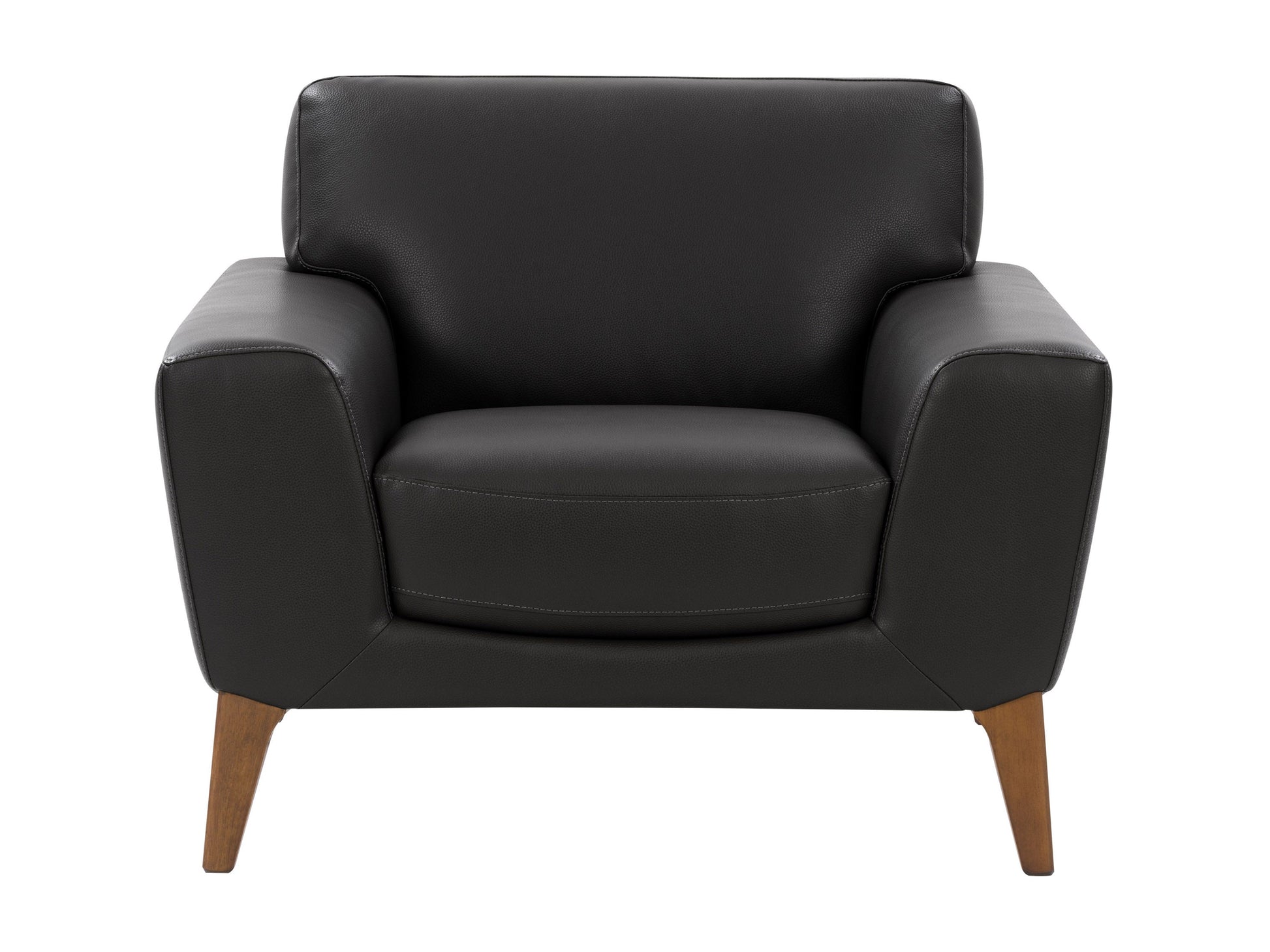 black Faux Leather Accent Chair London Collection product image by CorLiving#color_london-black