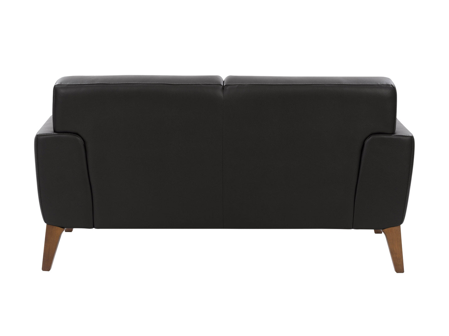 black Faux Leather Loveseat London collection product image by CorLiving#color_black