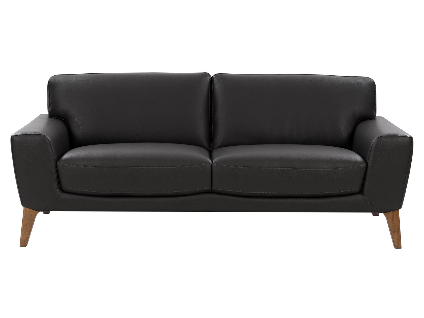 black Faux Leather Sofa London collection product image by CorLiving#color_black