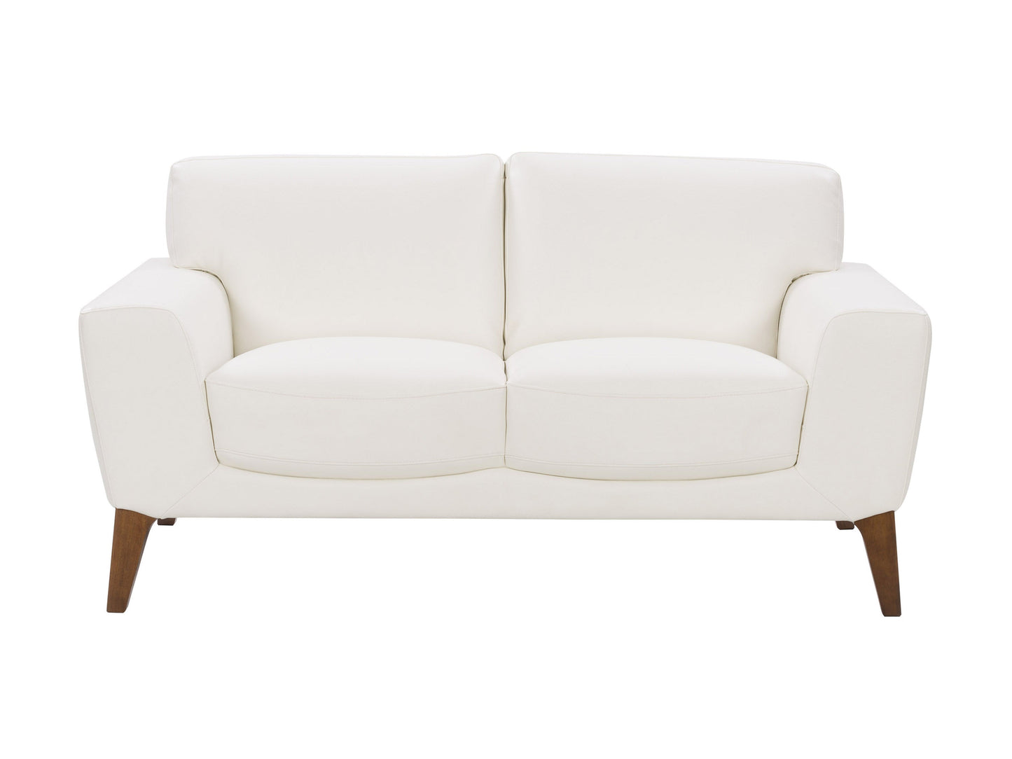 white Faux Leather Loveseat London collection product image by CorLiving#color_white