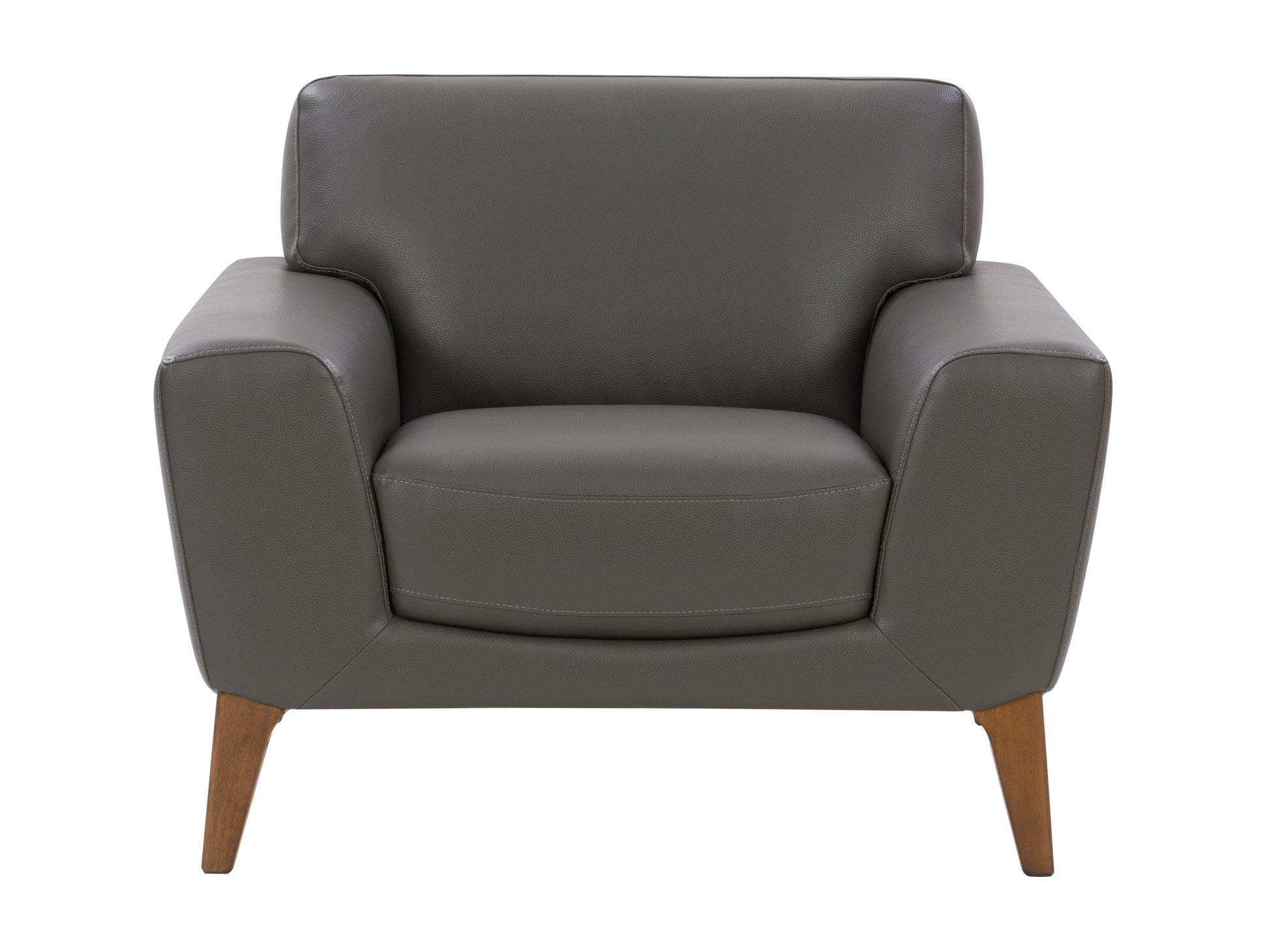 grey Faux Leather Accent Chair London Collection product image by CorLiving#color_london-grey