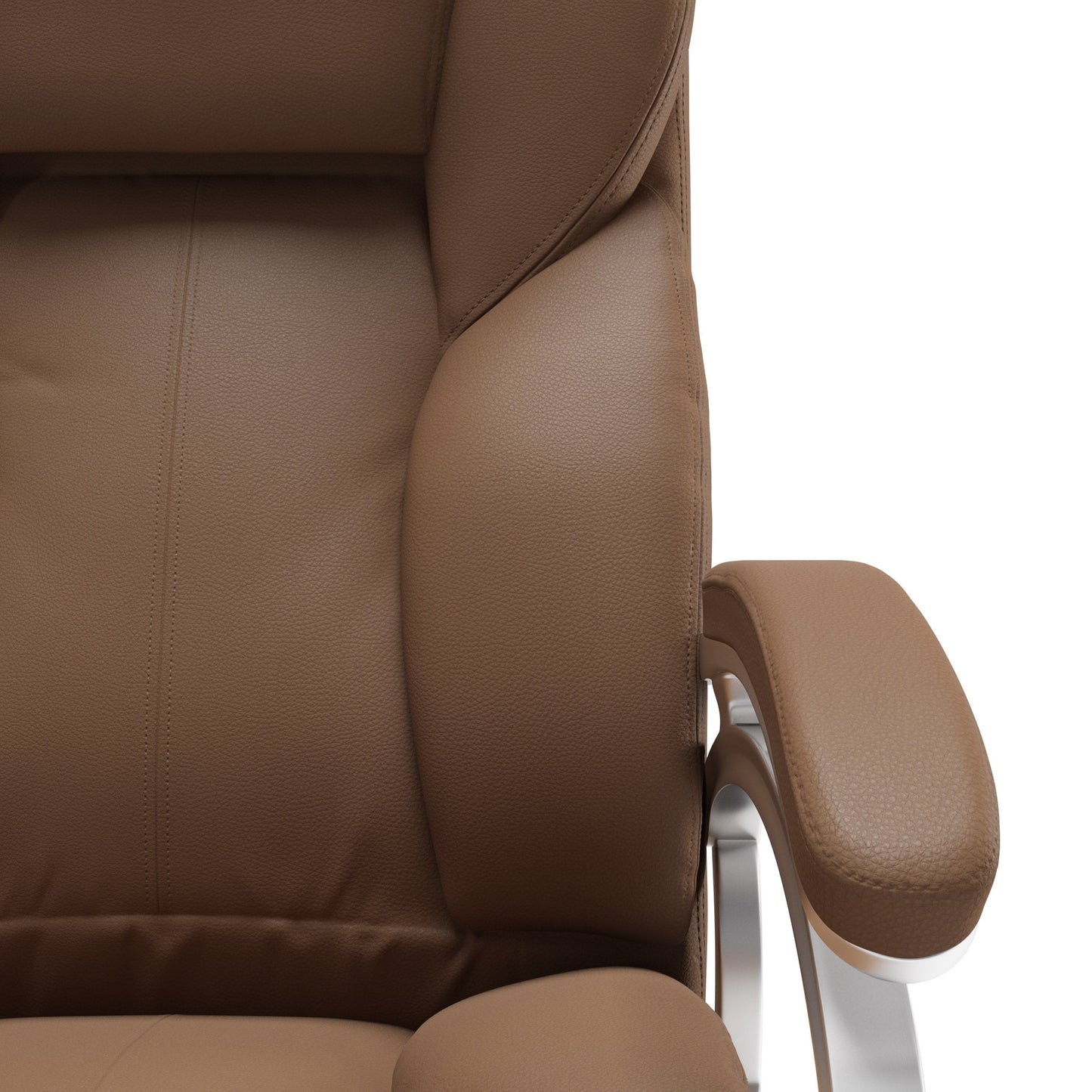 caramel brown Executive Office Chair Leon Collection detail image by CorLiving#color_caramel-brown
