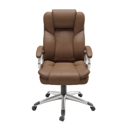 caramel brown Executive Office Chair Leon Collection product image by CorLiving#color_caramel-brown